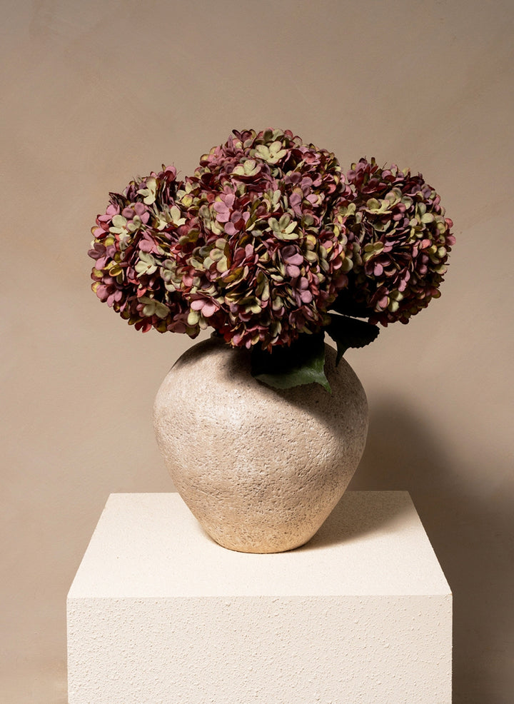 Grote Zijden Hortensia (5 stengels) - Paars