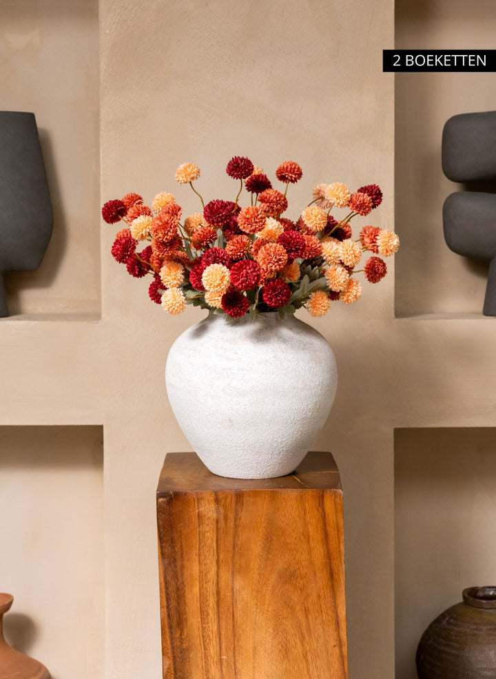 Zijden Kiku Bloemen - Mix (10 stengels/ 50 bloemhoofdjes)