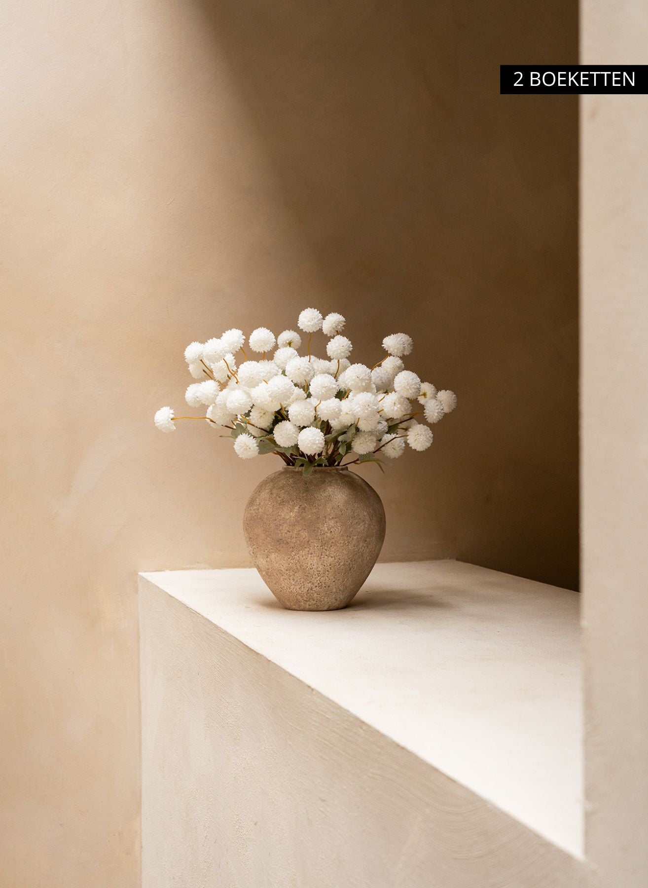 Zijden Kiku Bloemen - Wit