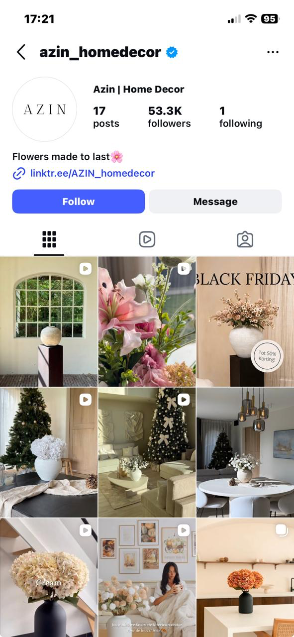 Het Instagram-profiel van AZIN