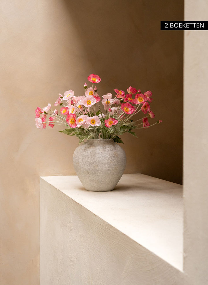 Zijden Klaprozen - Roze Mix (10 stengels)