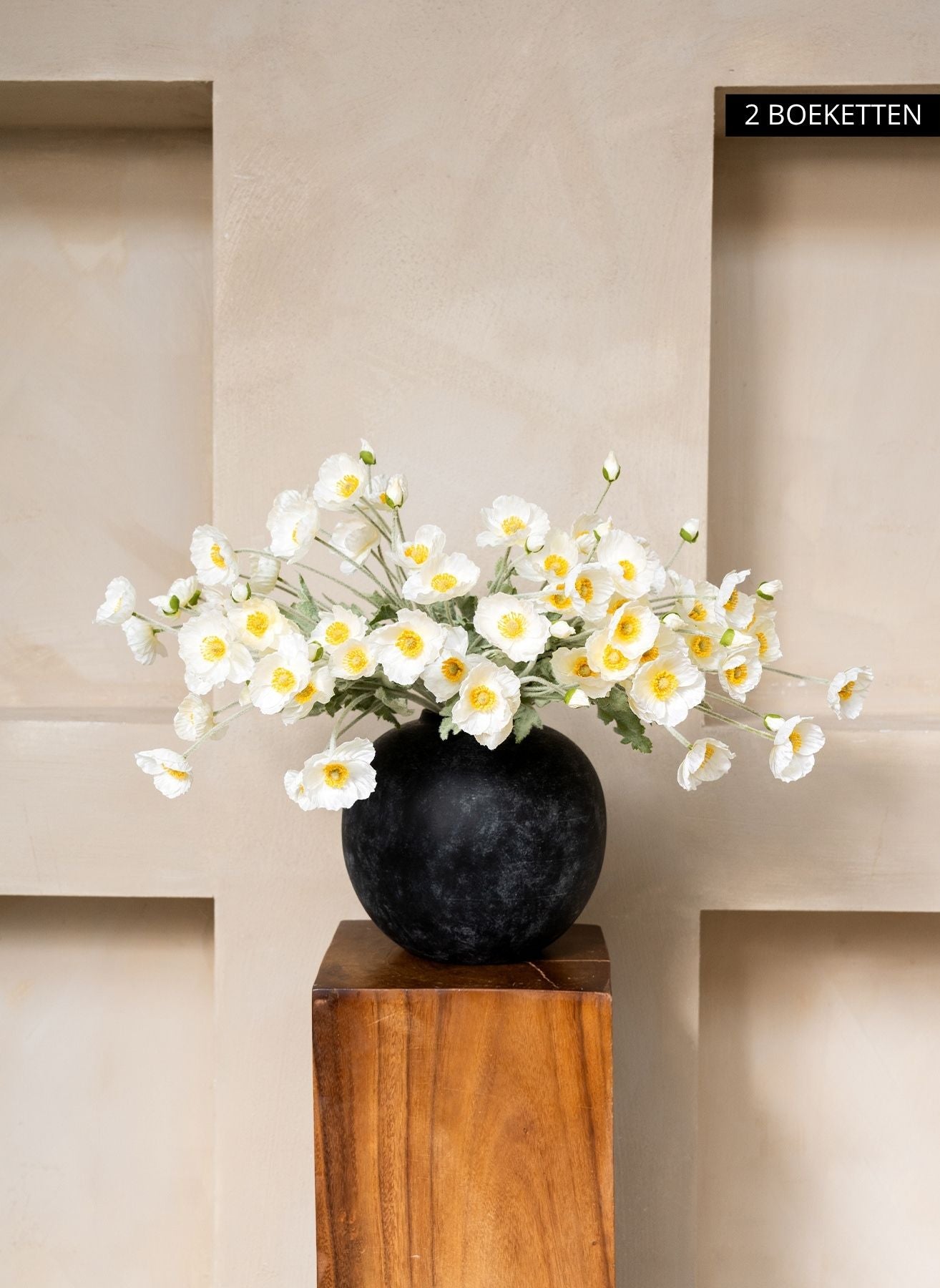 Zijden Klaprozen - Wit