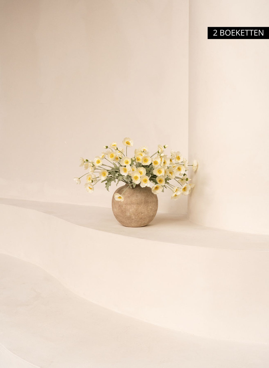 Zijden Klaprozen - Wit (10 stengels)