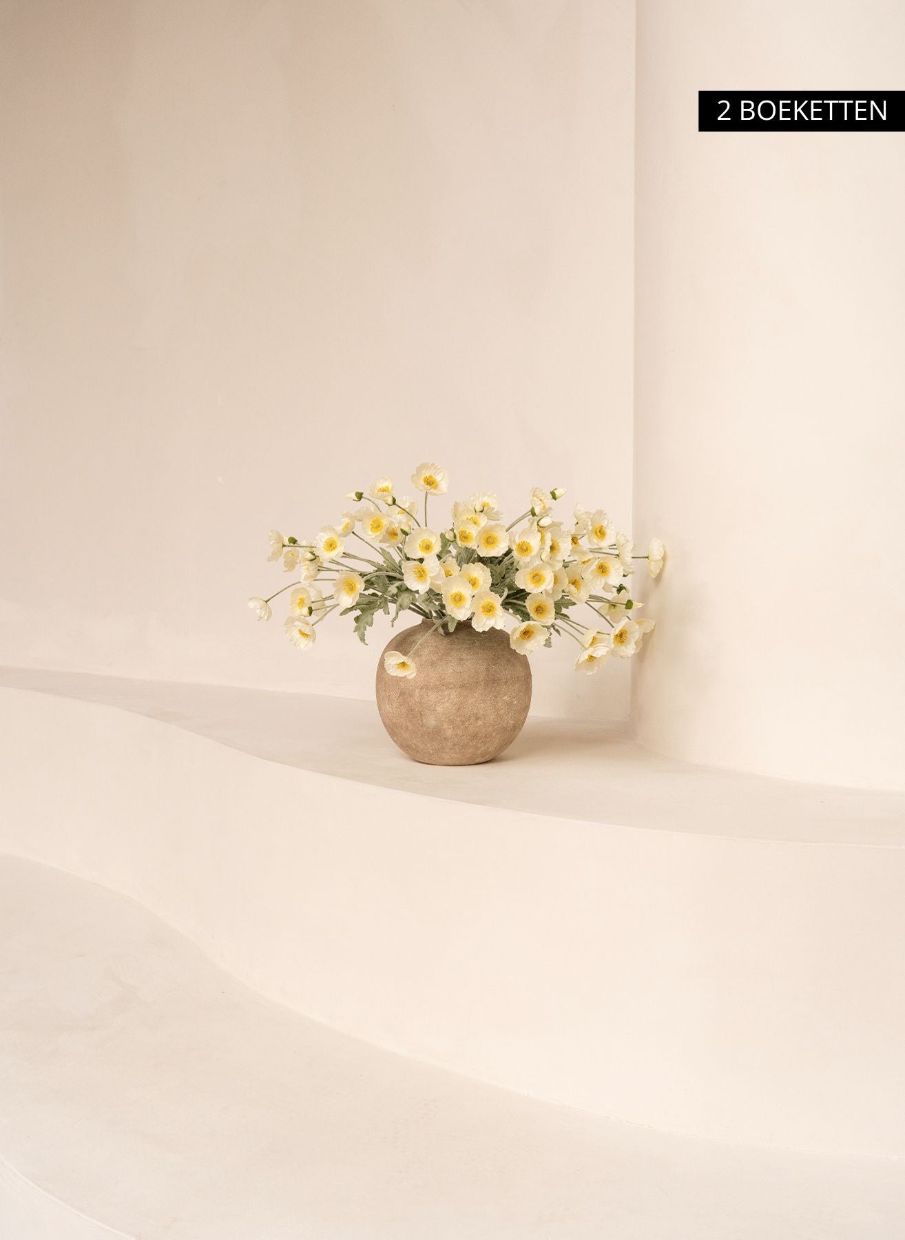 Zijden Klaprozen - Wit