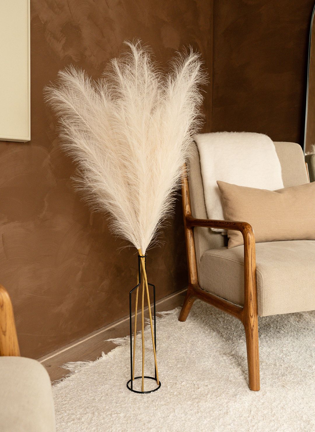 Pampas 110cm (3 stengels)- Beige